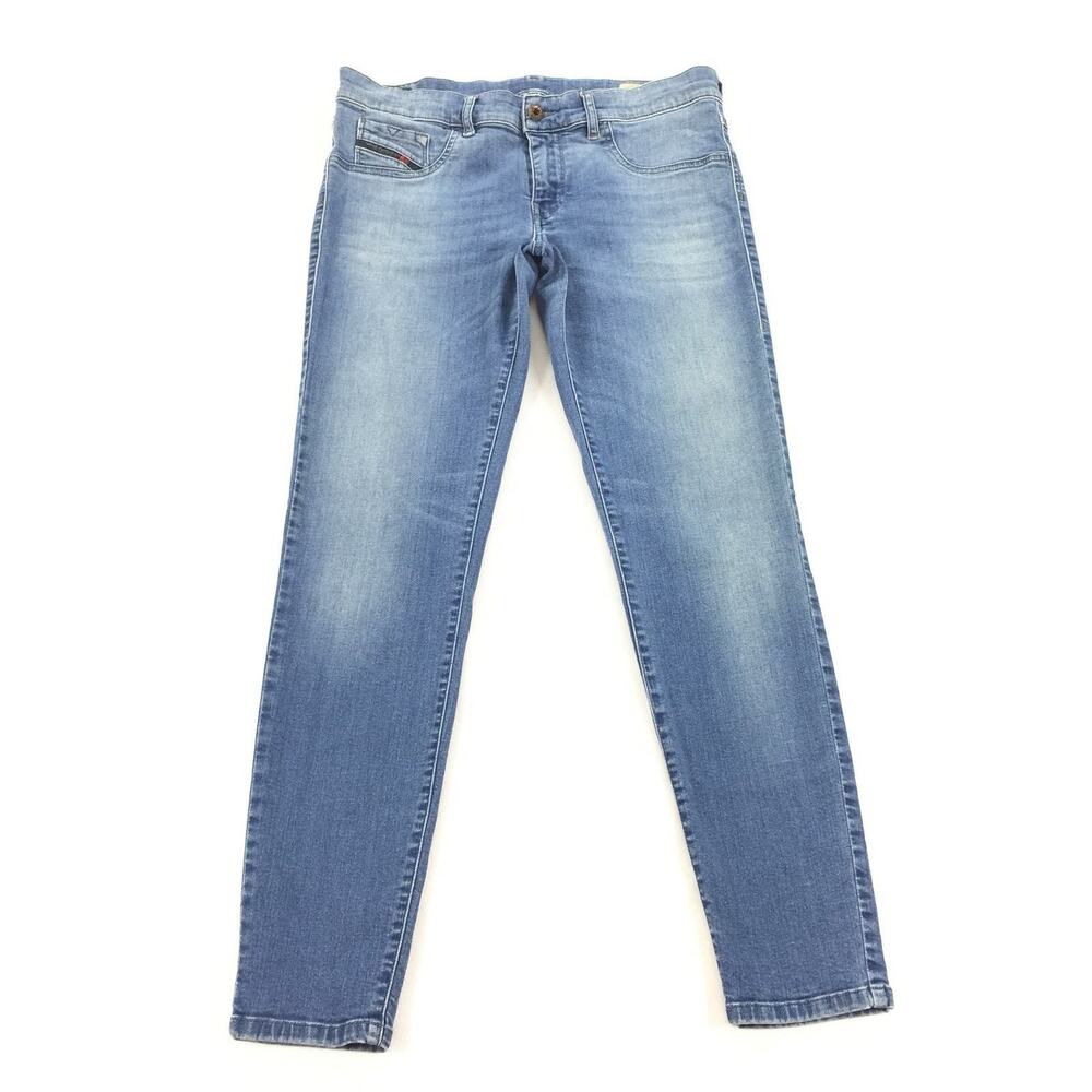 $198 Diesel Livier Ankle Sp Super Slim Jegging Low Waist Jeans 30 Womens Stretch